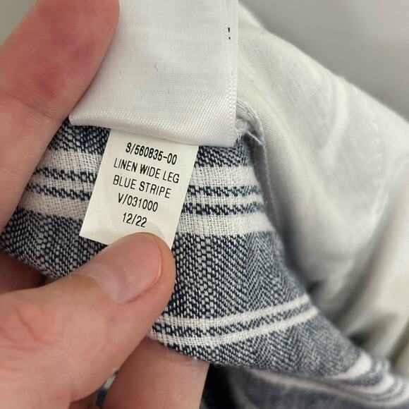 NWT Old Navy High Waisted Striped Wide Leg Linen Cotton Pants - Size XL - Picture 9 of 9